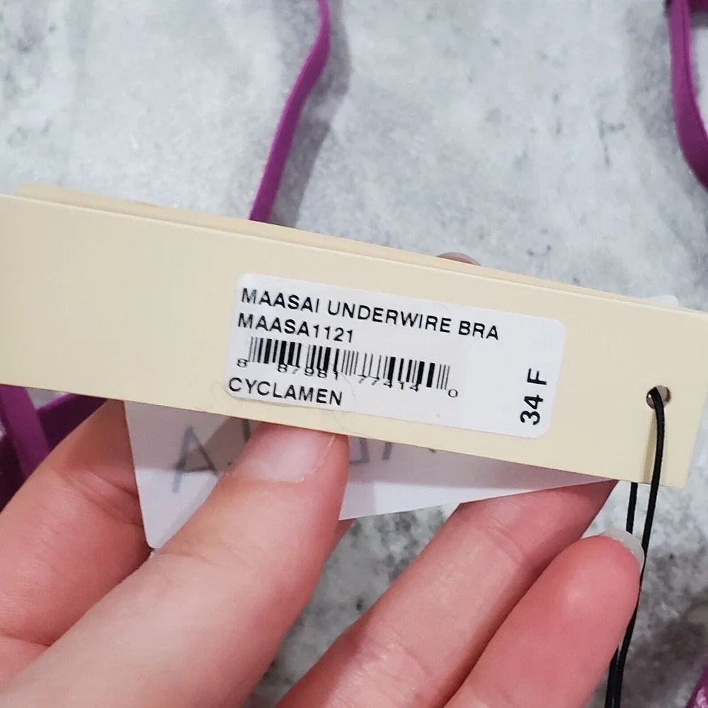 Cosabella Maasai Underwire Bra Pink Purple Floral Lace Mesh 34F NEW‎ W/ TAGS